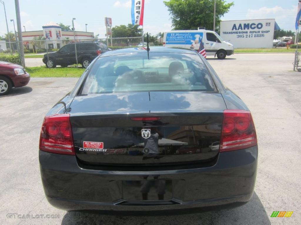 2008 Charger Police Package - Brilliant Black Crystal Pearl / Dark Slate Gray photo #6