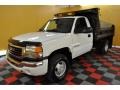 Summit White - Sierra 3500 SLE Regular Cab 4x4 Dually Dump Truck Photo No. 3