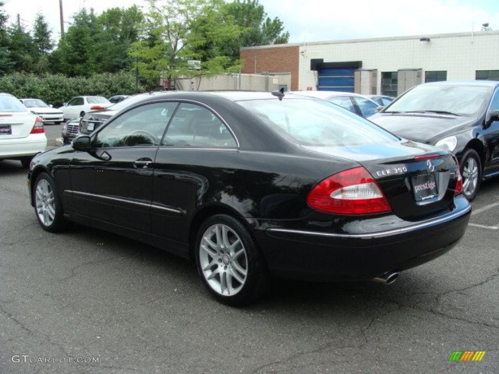 2008 CLK 350 Coupe - Obsidian Black Metallic / Cappuccino/Black photo #6