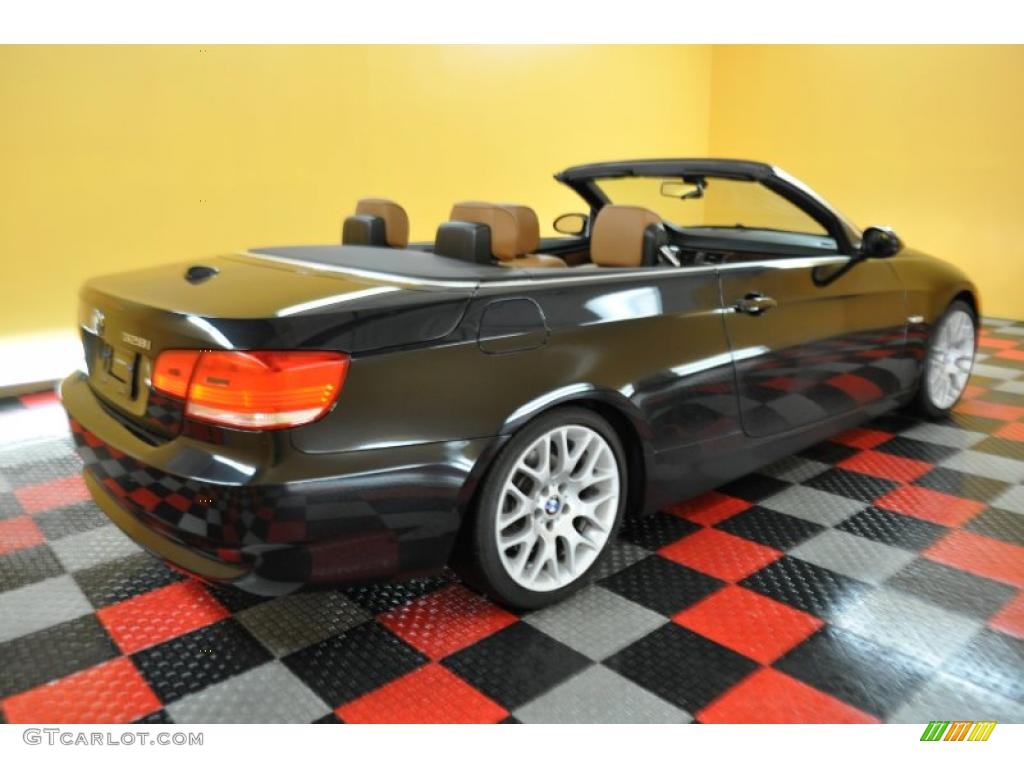 2007 3 Series 328i Convertible - Black Sapphire Metallic / Saddle Brown/Black photo #2