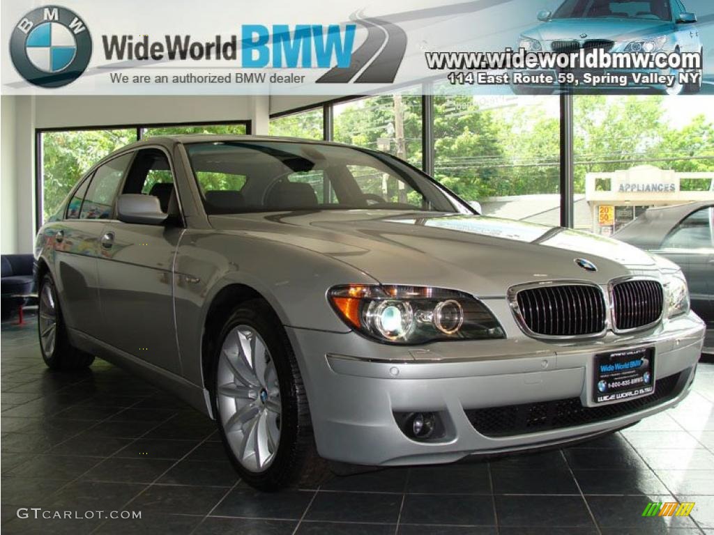 2008 7 Series 750Li Sedan - Titanium Silver Metallic / Black photo #1