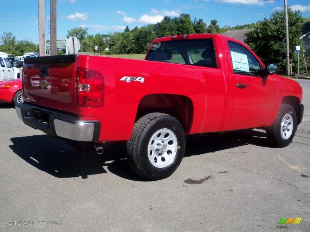 2010 Silverado 1500 Regular Cab 4x4 - Victory Red / Dark Titanium photo #5