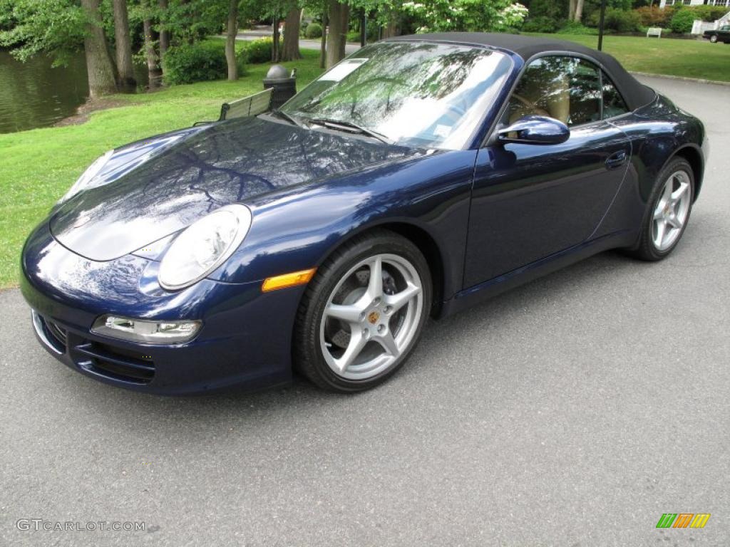 2007 911 Carrera Cabriolet - Lapis Blue Metallic / Sand Beige photo #1