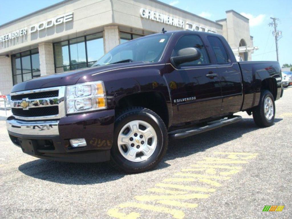 2008 Silverado 1500 LT Extended Cab - Dark Cherry Metallic / Light Cashmere/Ebony Accents photo #2