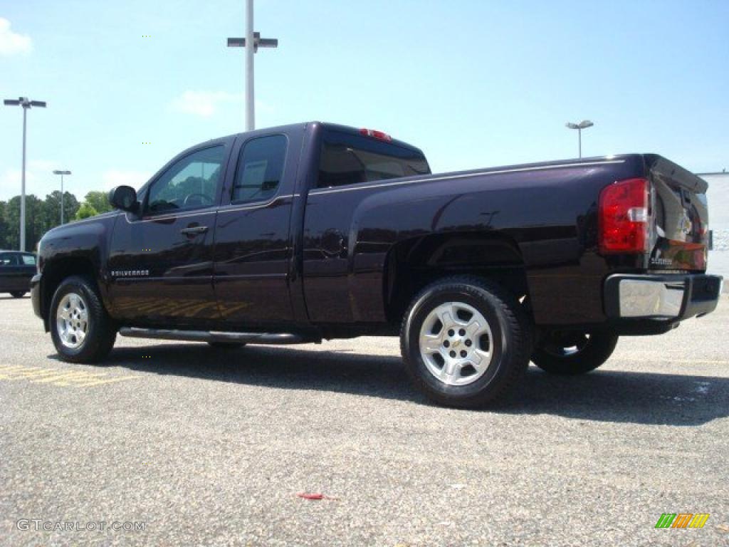 2008 Silverado 1500 LT Extended Cab - Dark Cherry Metallic / Light Cashmere/Ebony Accents photo #3
