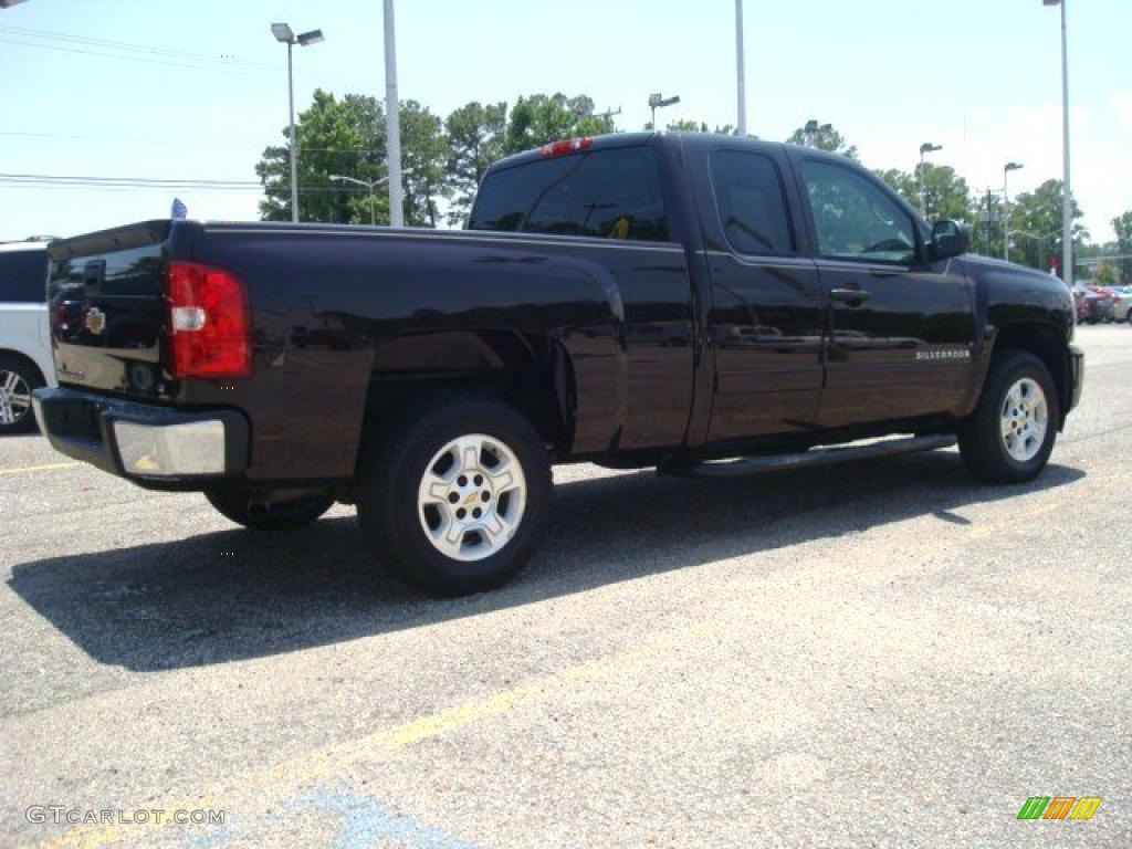 2008 Silverado 1500 LT Extended Cab - Dark Cherry Metallic / Light Cashmere/Ebony Accents photo #4