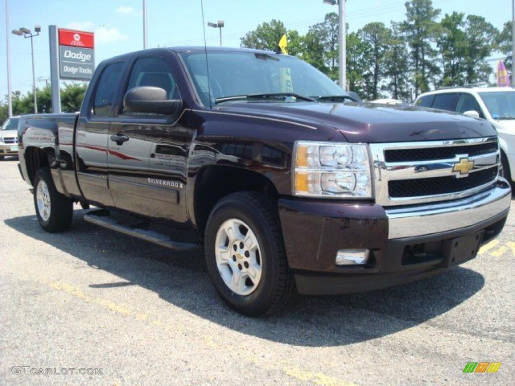 2008 Silverado 1500 LT Extended Cab - Dark Cherry Metallic / Light Cashmere/Ebony Accents photo #6