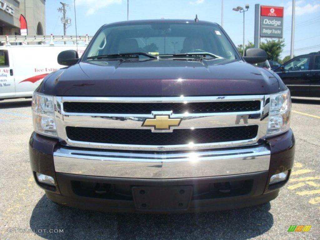 2008 Silverado 1500 LT Extended Cab - Dark Cherry Metallic / Light Cashmere/Ebony Accents photo #7