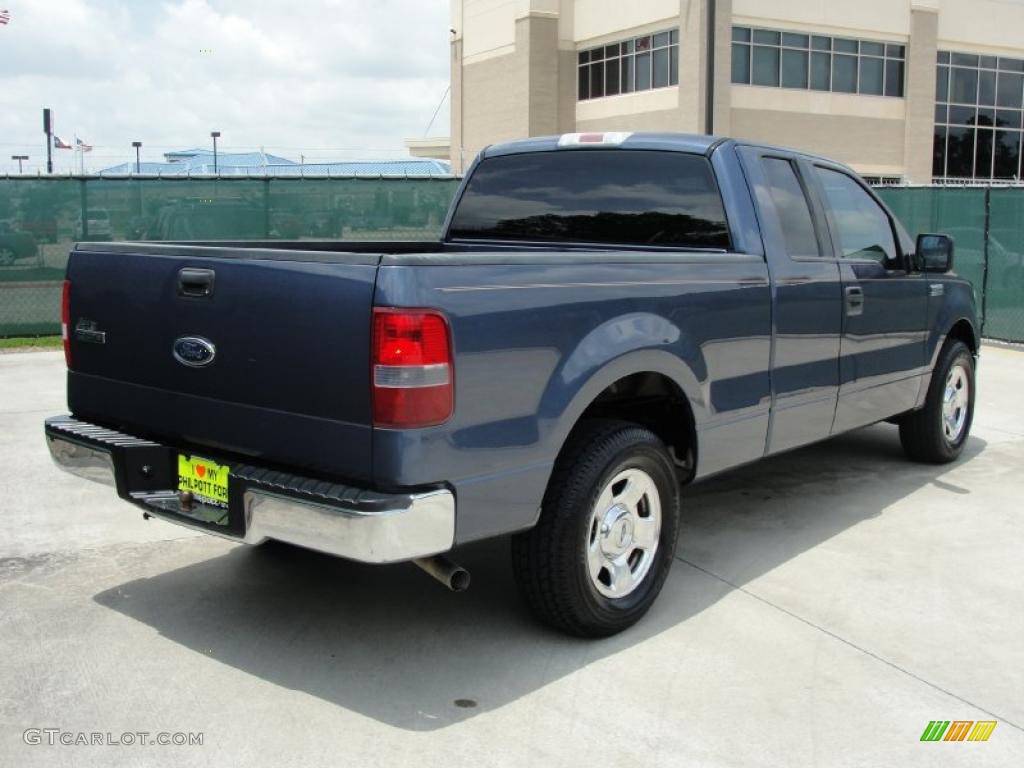 2004 F150 XLT SuperCab - Medium Wedgewood Blue Metallic / Tan photo #3