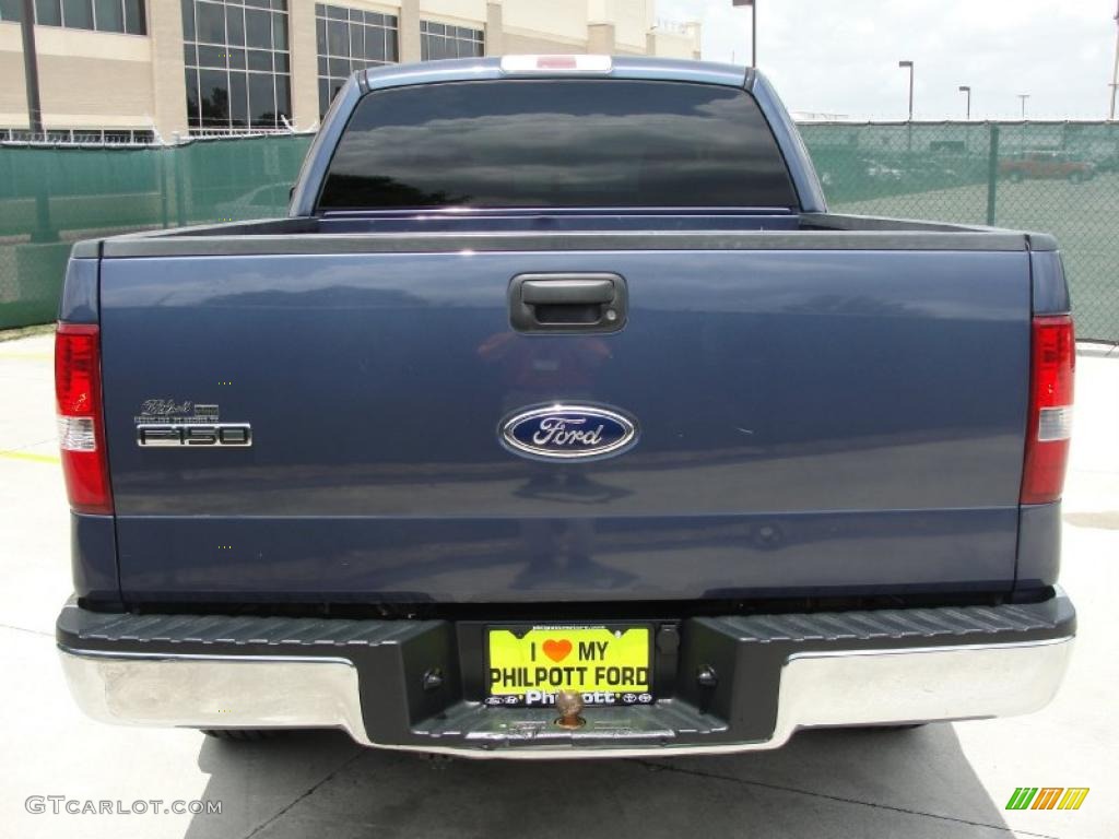 2004 F150 XLT SuperCab - Medium Wedgewood Blue Metallic / Tan photo #4