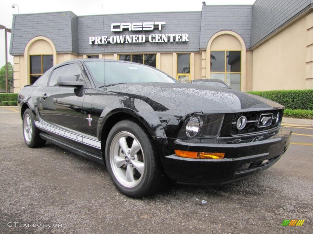2008 Mustang V6 Premium Coupe - Black / Dark Charcoal photo #1