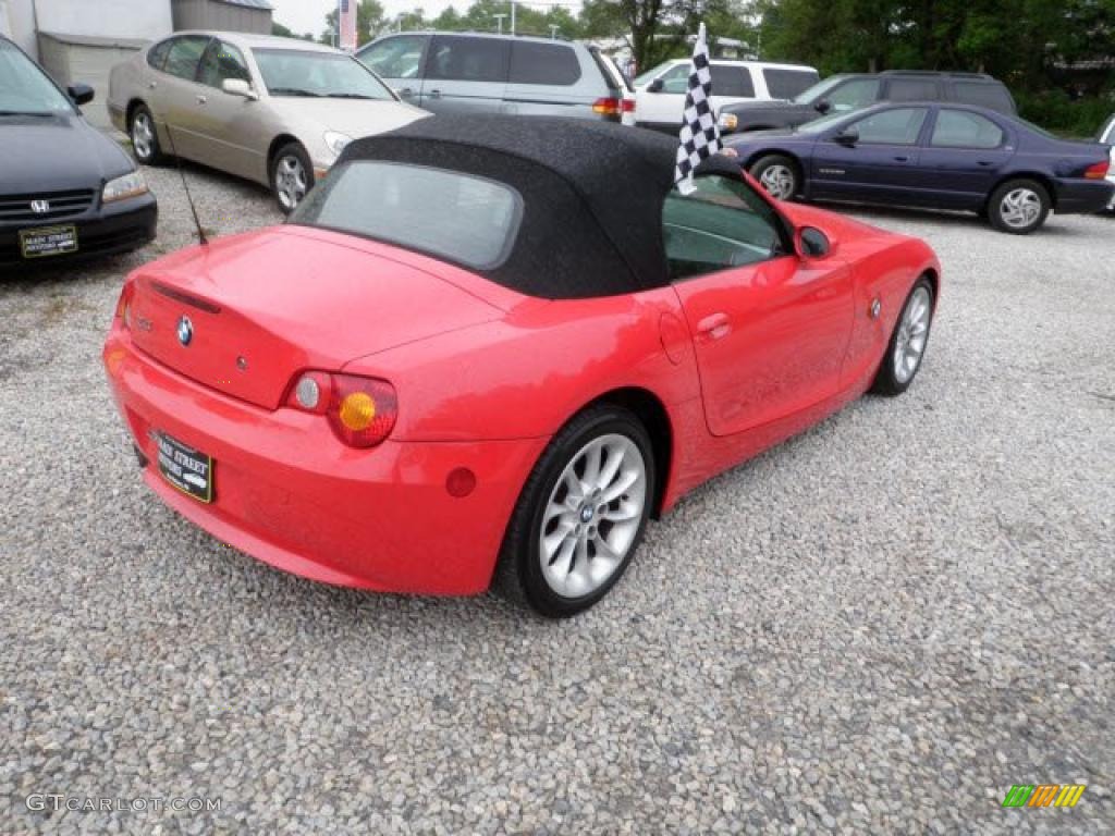 2004 Z4 2.5i Roadster - Bright Red / Black photo #3