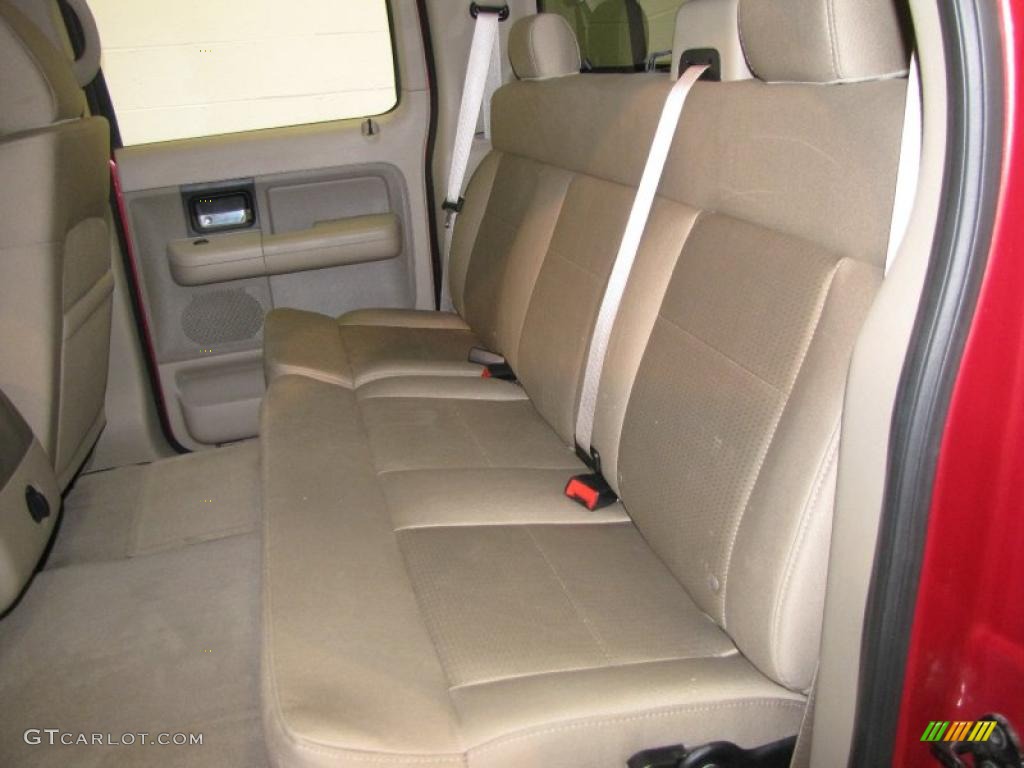 2007 F150 Lariat SuperCrew 4x4 - Redfire Metallic / Tan photo #12