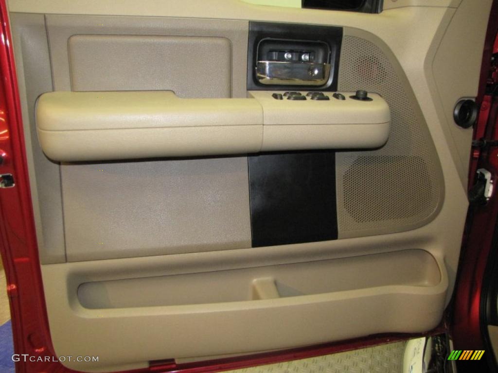 2007 F150 Lariat SuperCrew 4x4 - Redfire Metallic / Tan photo #14