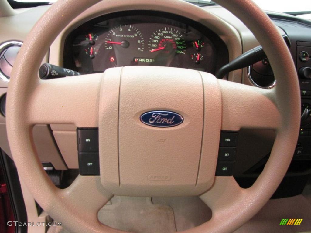 2007 F150 Lariat SuperCrew 4x4 - Redfire Metallic / Tan photo #16