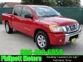 2008 Red Alert Nissan Titan SE Crew Cab  photo #1