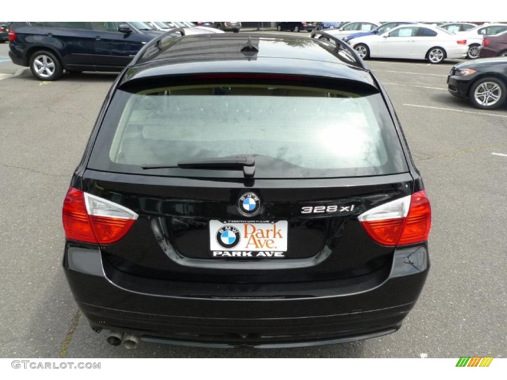 2007 3 Series 328xi Wagon - Jet Black / Beige photo #3