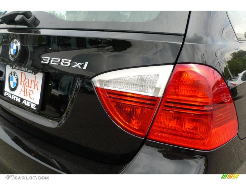 2007 3 Series 328xi Wagon - Jet Black / Beige photo #12