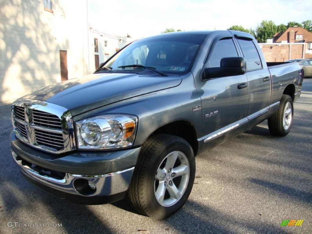 2008 Ram 1500 Big Horn Edition Quad Cab 4x4 - Mineral Gray Metallic / Medium Slate Gray photo #2