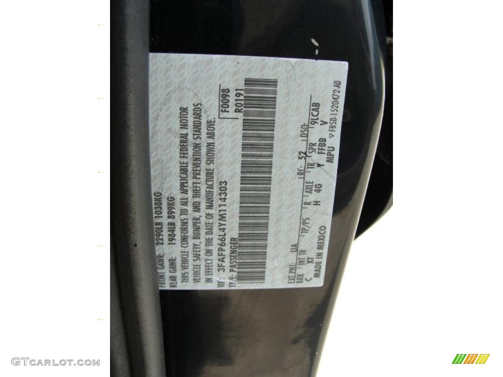 2000 Contour SE Sport - Black / Greystone photo #40