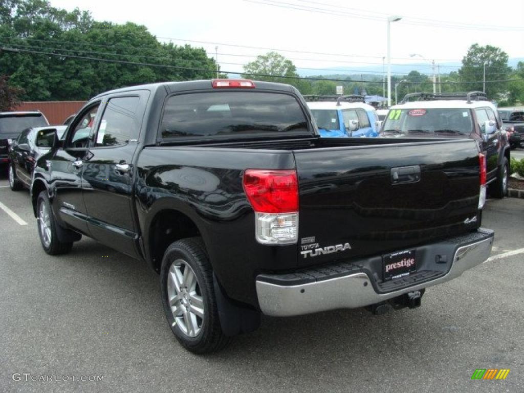 2010 Tundra Limited CrewMax 4x4 - Black / Red Rock photo #4