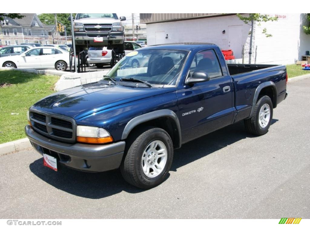 Patriot Blue Pearl 2002 Dodge Dakota SXT Regular Cab Exterior Photo #31386488