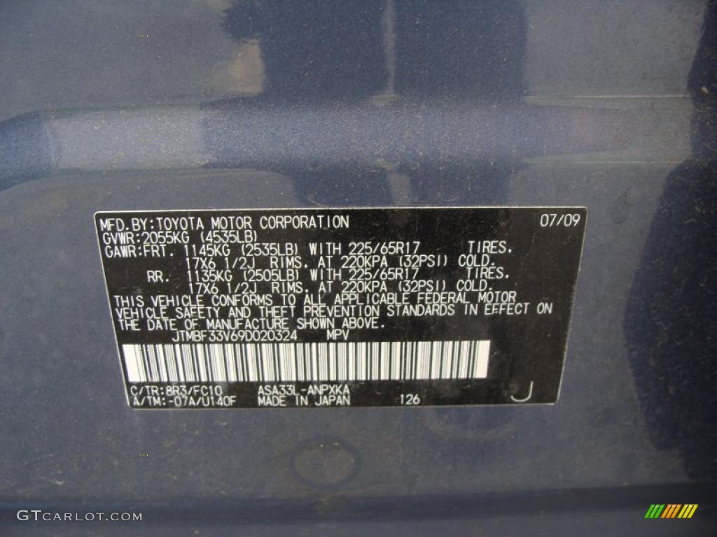 2009 RAV4 4WD - Pacific Blue Metallic / Ash Gray photo #34