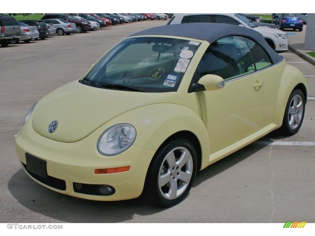 2006 New Beetle 2.5 Convertible - Mellow Yellow / Grey photo #3