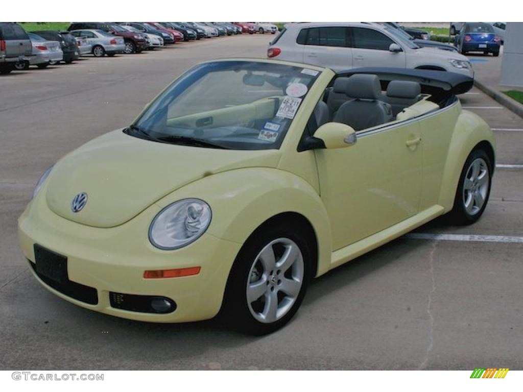 2006 New Beetle 2.5 Convertible - Mellow Yellow / Grey photo #21
