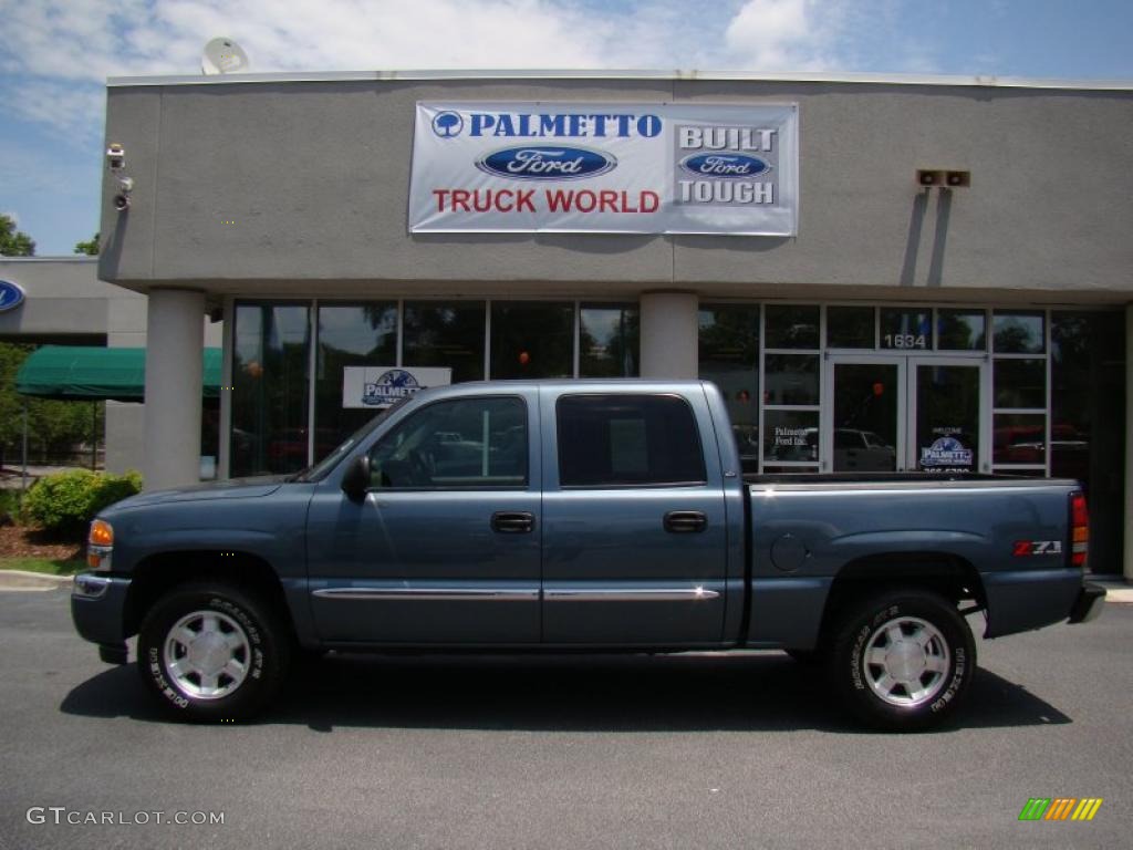 2006 Sierra 1500 SLT Z71 Crew Cab 4x4 - Stealth Gray Metallic / Pewter photo #1