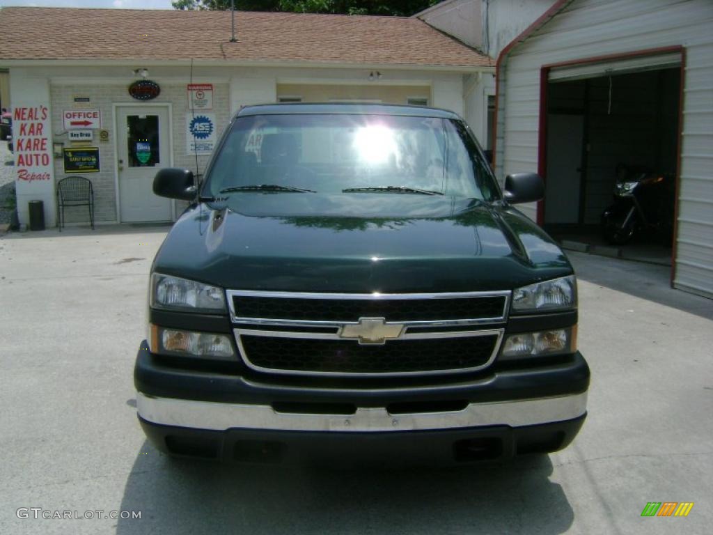 2006 Silverado 1500 Work Truck Regular Cab - Dark Green Metallic / Dark Charcoal photo #1