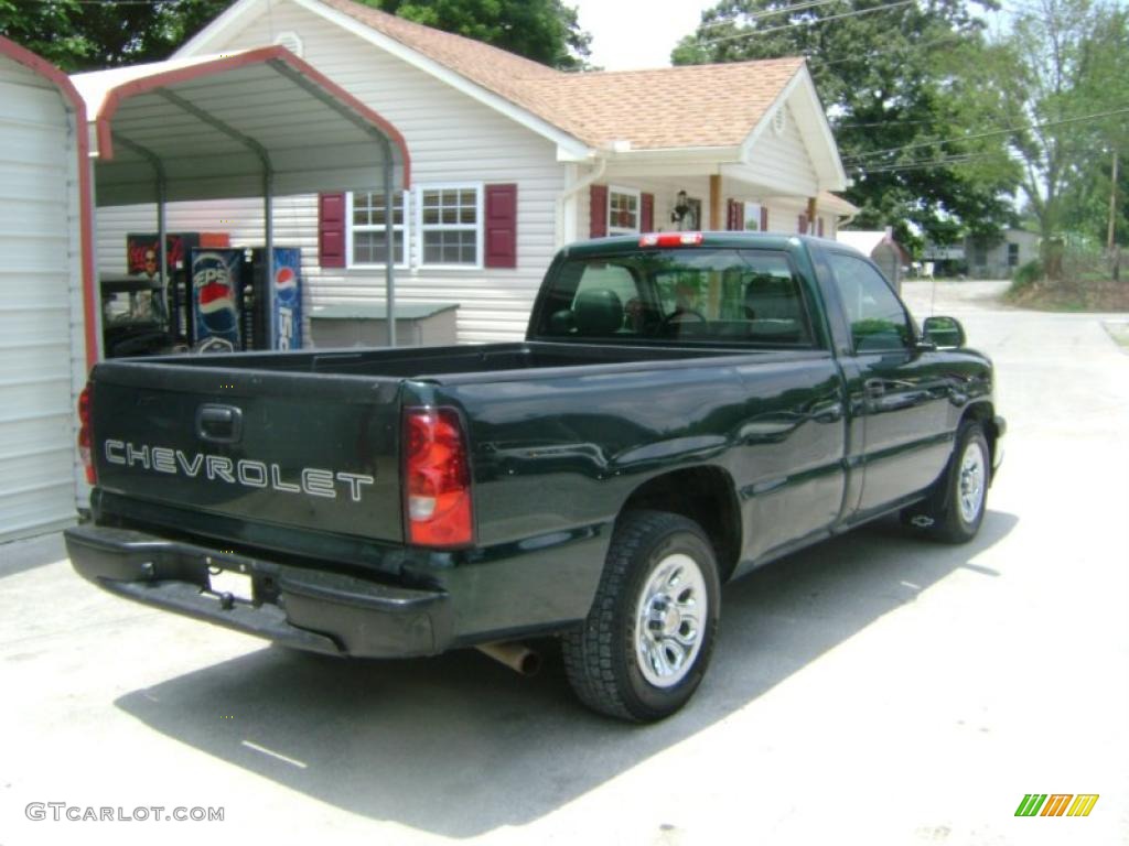 2006 Silverado 1500 Work Truck Regular Cab - Dark Green Metallic / Dark Charcoal photo #6