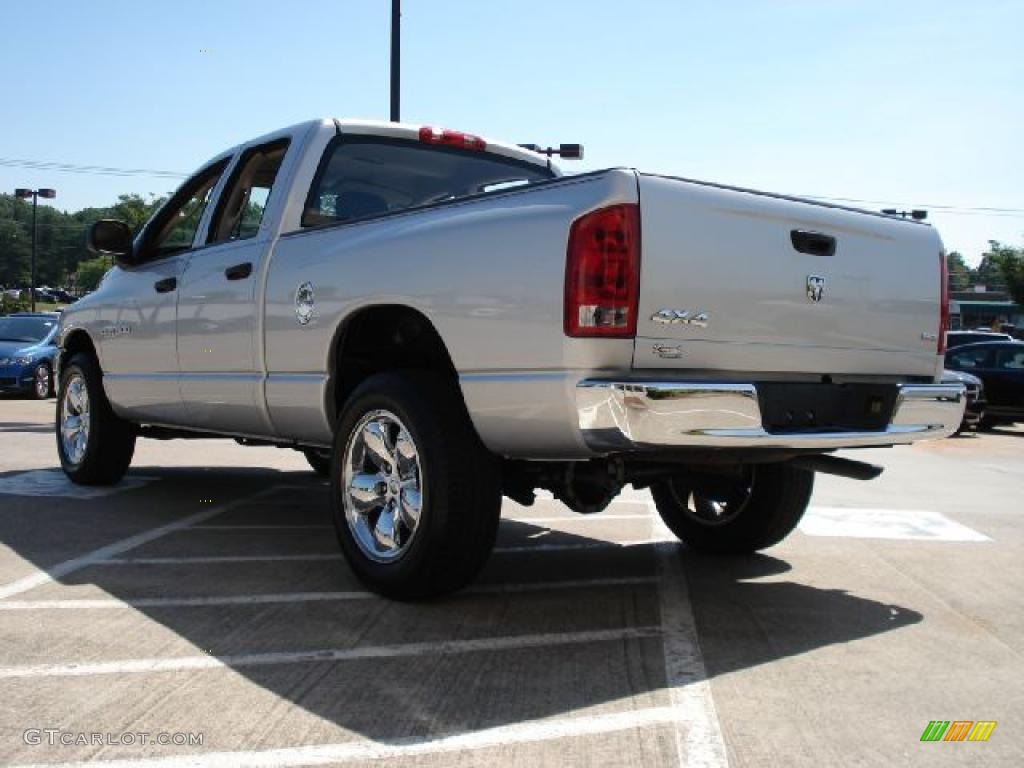 2005 Ram 1500 SLT Quad Cab 4x4 - Bright Silver Metallic / Dark Slate Gray photo #5