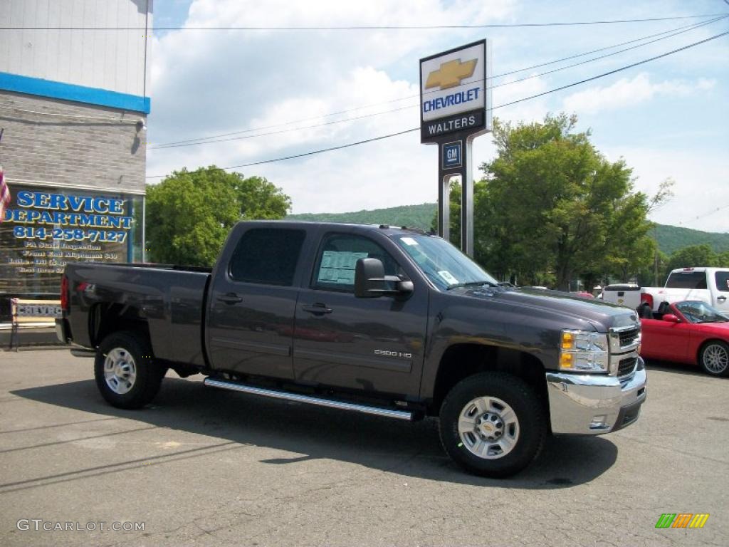 2010 Silverado 2500HD LTZ Crew Cab 4x4 - Taupe Gray Metallic / Ebony photo #1