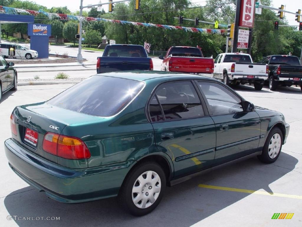 1999 Civic VP Sedan - Clover Green Pearl / Gray photo #4