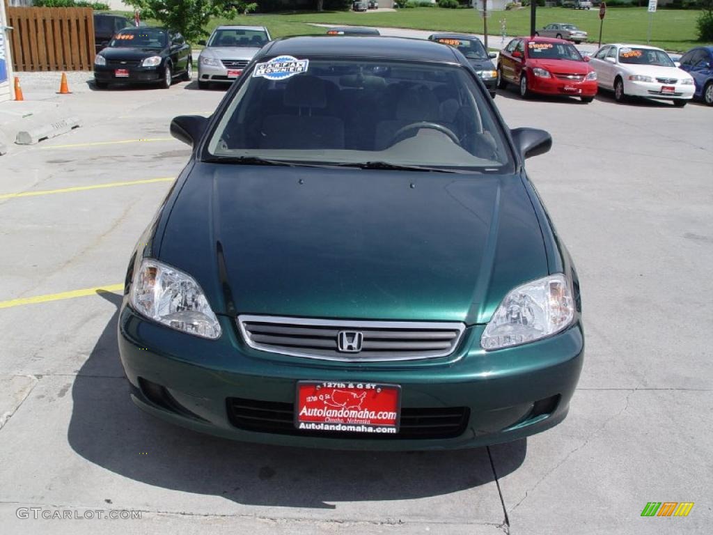 1999 Civic VP Sedan - Clover Green Pearl / Gray photo #5