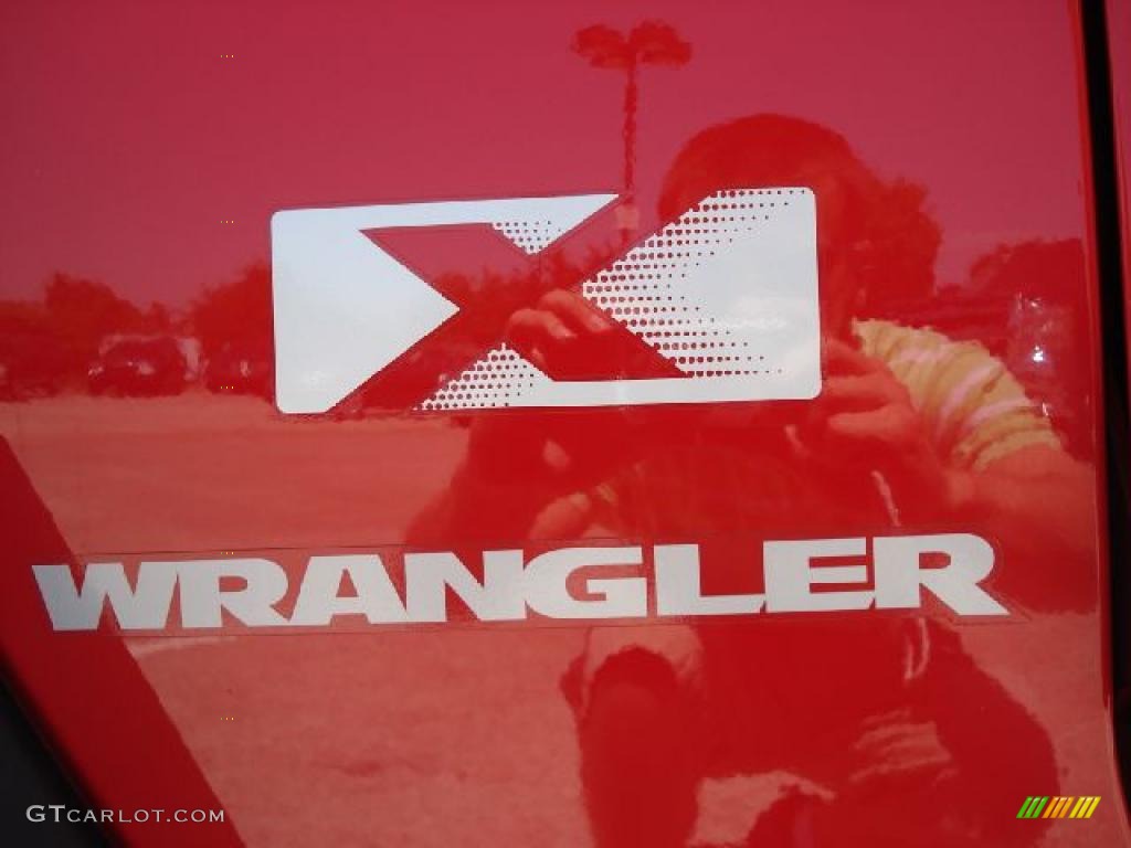 2008 Wrangler X 4x4 - Flame Red / Dark Slate Gray/Medium Slate Gray photo #28