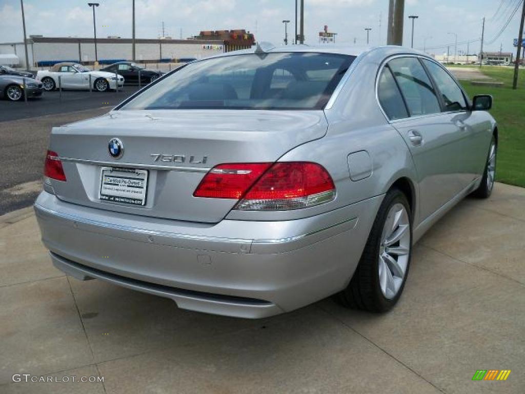 2008 7 Series 750Li Sedan - Titanium Silver Metallic / Flannel Grey photo #4
