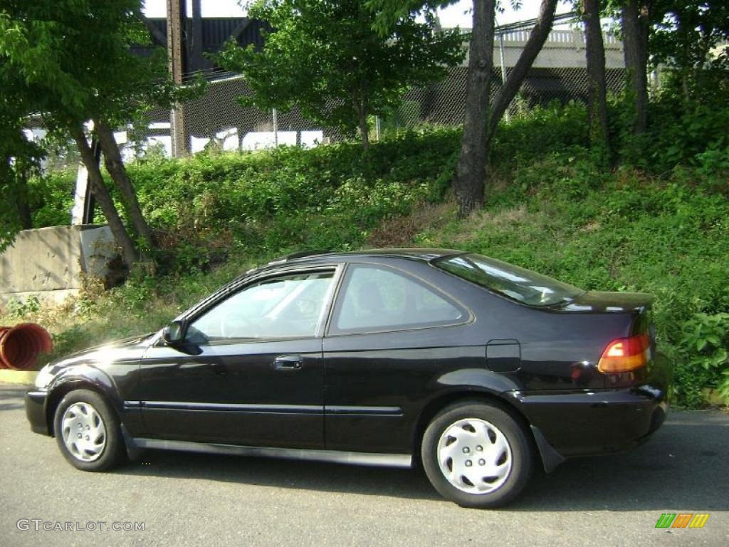 1996 Civic EX Coupe - Granada Black Pearl Metallic / Black photo #3
