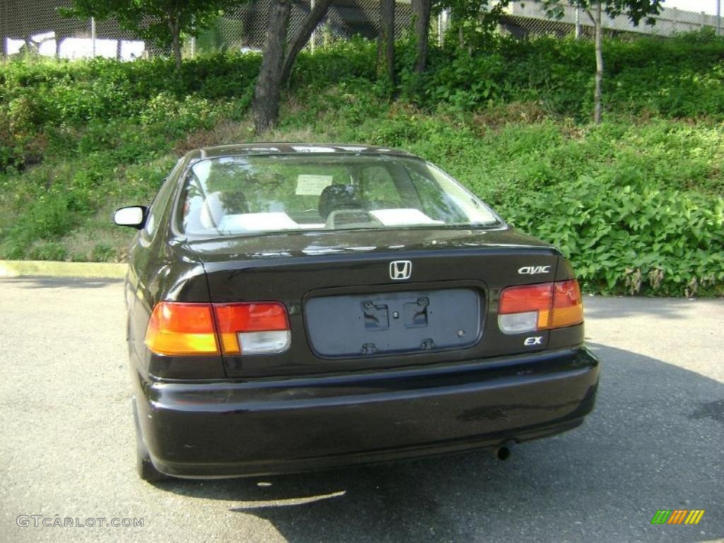 1996 Civic EX Coupe - Granada Black Pearl Metallic / Black photo #8