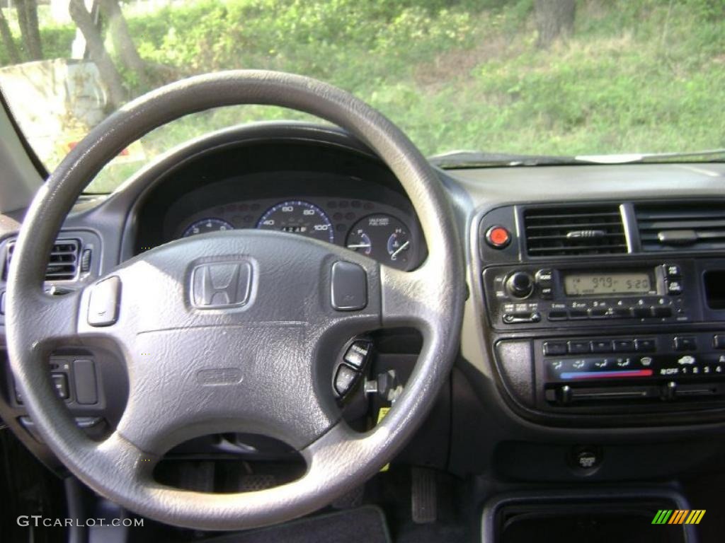 1996 Civic EX Coupe - Granada Black Pearl Metallic / Black photo #9