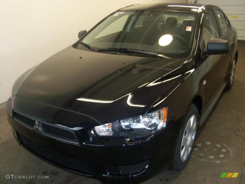 2010 Lancer DE - Tarmac Black Pearl / Black photo #1