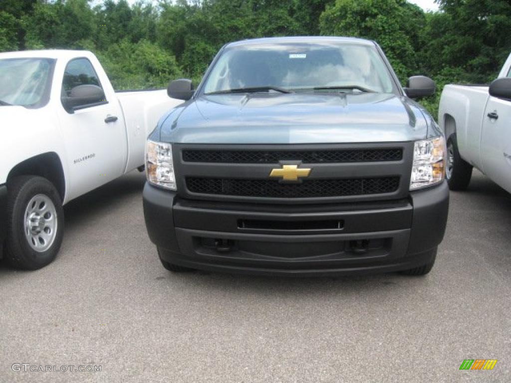 2010 Silverado 1500 Crew Cab - Blue Granite Metallic / Dark Titanium photo #2