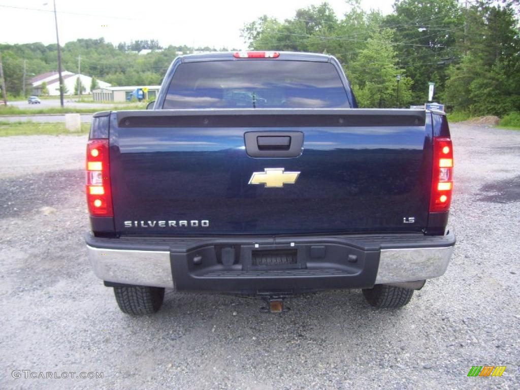 2008 Silverado 1500 LS Extended Cab 4x4 - Black / Dark Titanium photo #6