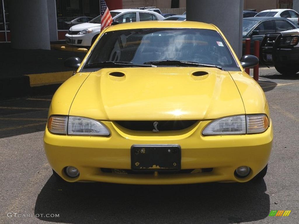 1998 Mustang SVT Cobra Coupe - Chrome Yellow / Black photo #2