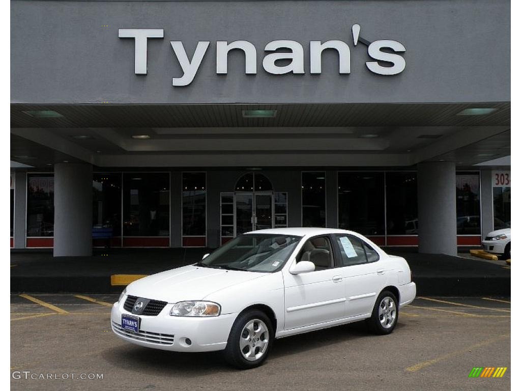 2006 Sentra 1.8 S - Cloud White / Taupe Beige photo #1