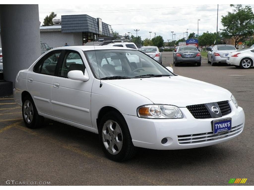 2006 Sentra 1.8 S - Cloud White / Taupe Beige photo #3