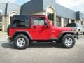 2004 Flame Red Jeep Wrangler X 4x4  photo #8
