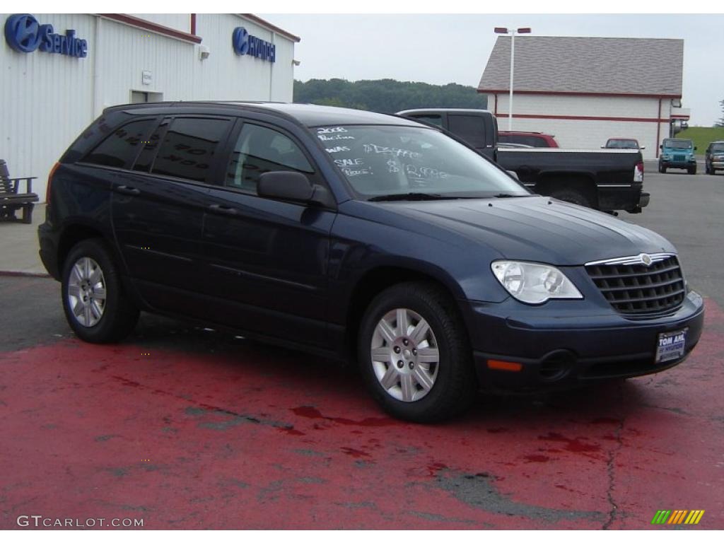 2008 Pacifica LX - Modern Blue Pearlcoat / Pastel Slate Gray photo #7