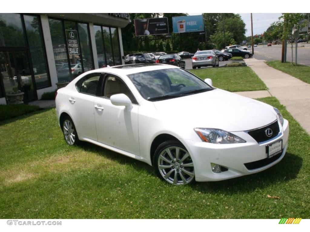 2008 IS 250 AWD - Starfire White Pearl / Cashmere Beige photo #3